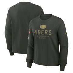 Women's 2025 Salute to Service Sideline Dri-FIT Long Sleeve T-Shirt - San Francisco 49ers
