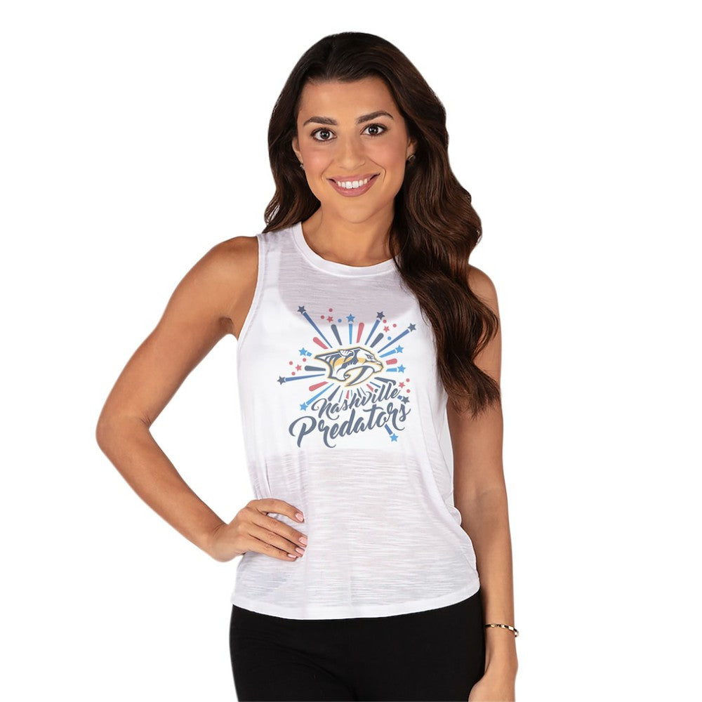 NHL White Nashville Predators Concepts Sport Women's Infuse Knit Tank Top