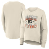 NHL Cream Philadelphia Flyers Fanatics Women's Oversized Slice Pullover Sweatshirt