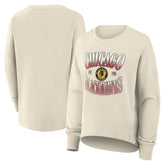 NHL Cream Chicago Blackhawks Fanatics Women's Oversized Vintage Slice Pullover Sweatshirt