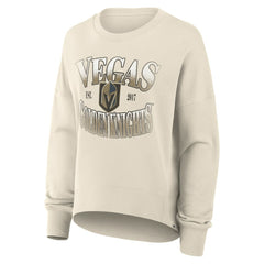 NHL Cream Vegas Golden Knights Fanatics Women's Oversized Slice Pullover Sweatshirt