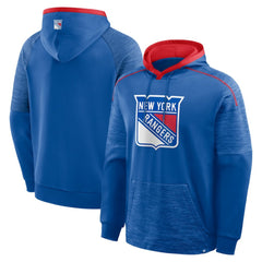 NHL Blue New York Rangers Fanatics Goaltender Defender Pullover Hoodie
