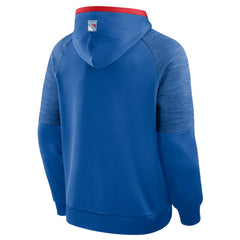 NHL Blue New York Rangers Fanatics Goaltender Defender Pullover Hoodie
