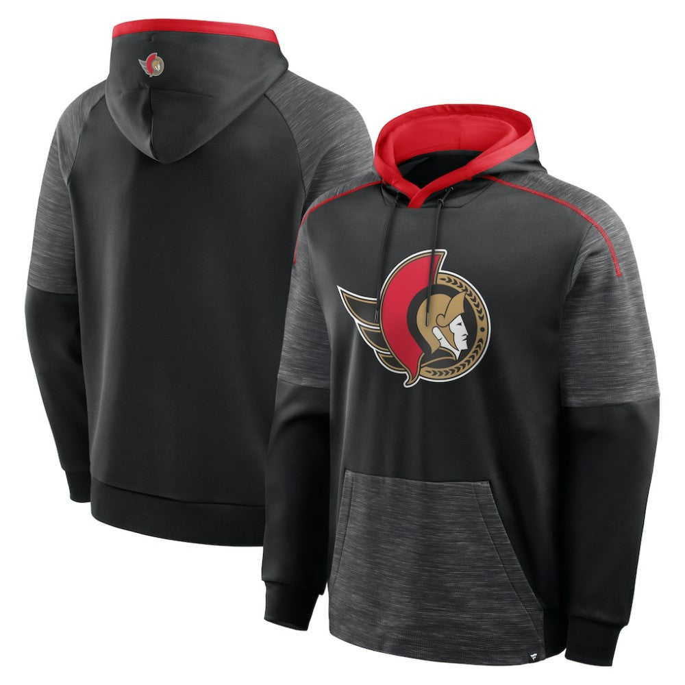 NHL Black Ottawa Senators Fanatics Goaltender Defender Pullover Hoodie