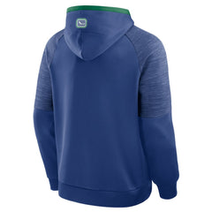 NHL Blue Vancouver Canucks Fanatics Goaltender Defender Pullover Hoodie