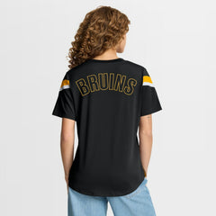 NHL Black Boston Bruins Fanatics Women's Offside Athena T-Shirt