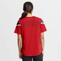 NHL Red New Jersey Devils Fanatics Women's Offside Athena T-Shirt