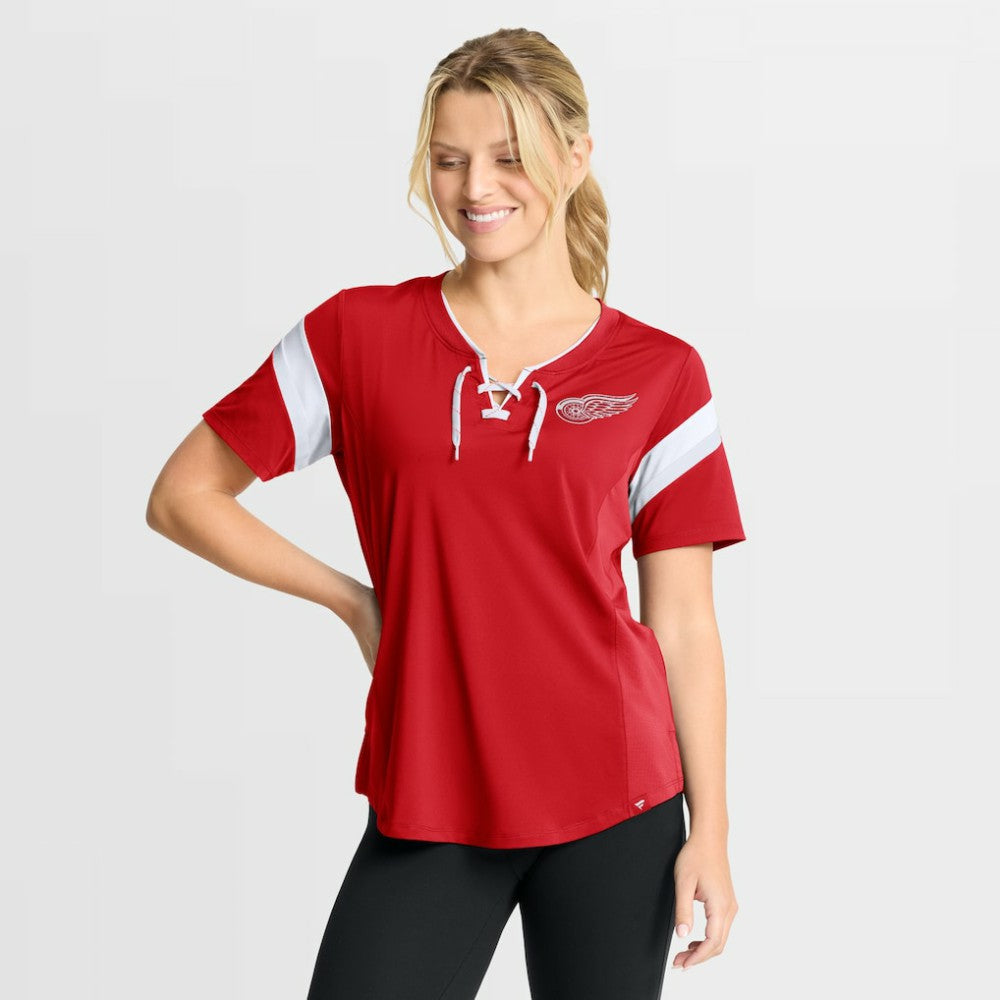 NHL Red Detroit Red Wings Fanatics Women's Offside Athena T-Shirt