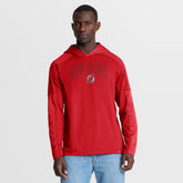 NHL Red New Jersey Devils Fanatics Penalty Shot Long Sleeve Hoodie T-Shirt