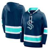 NHL Deep Sea Blue Seattle Kraken Fanatics Prime Time Fleece Hoodie