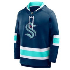 NHL Deep Sea Blue Seattle Kraken Fanatics Prime Time Fleece Hoodie