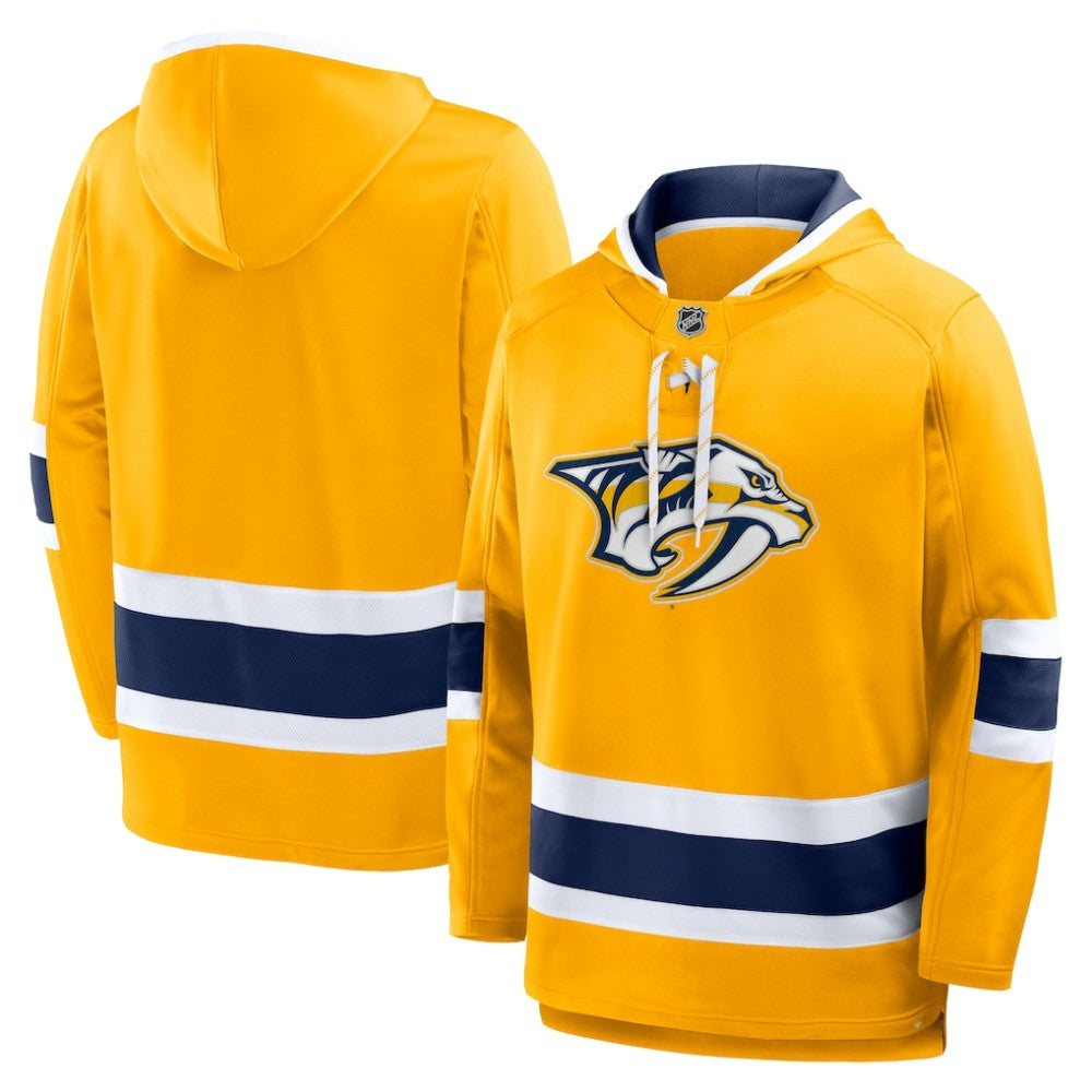 NHL Gold Nashville Predators Fanatics Prime Time Fleece Hoodie
