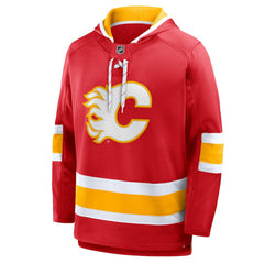 NHL Red Calgary Flames Fanatics Prime Time Fleece Hoodie