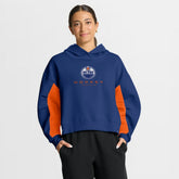 NHL Royal Edmonton Oilers Fanatics Women's Back Check Boxy Hoodie
