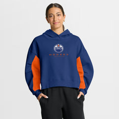 NHL Royal Edmonton Oilers Fanatics Women's Back Check Boxy Hoodie
