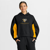 NHL Black Pittsburgh Penguins Fanatics Women's Back Check Boxy Hoodie