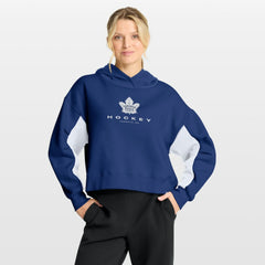 NHL Blue Toronto Maple Leafs Fanatics Women's Back Check Boxy Hoodie