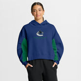 NHL Blue Vancouver Canucks Fanatics Women's Back Check Boxy Hoodie