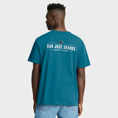 NHL Teal San Jose Sharks Fanatics Crash The Net Legacy T-Shirt