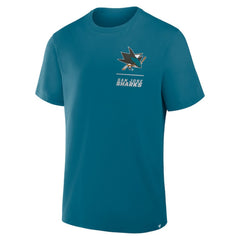 NHL Teal San Jose Sharks Fanatics Crash The Net Legacy T-Shirt
