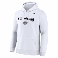 NHL White Los Angeles Kings Fanatics Unisex LA Strong Premium Fleece Pullover Hoodie