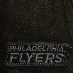 NHL Black Philadelphia Flyers Mitchell & Ness Downtown Snow Wash Pro-Crown Adjustable Hat