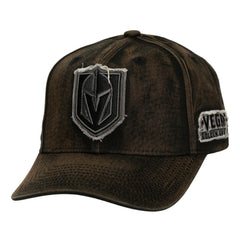 NHL Black Vegas Golden Knights Mitchell & Ness Downtown Snow Wash Pro-Crown Adjustable Hat