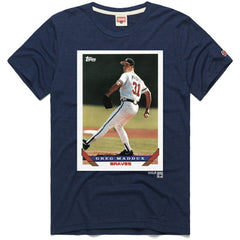 MLB Greg Maddux Atlanta Braves Homage 1993 Topps Baseball Card Player T-Shirt