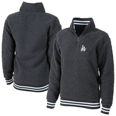 MLB Los Angeles Dodgers G-III 4Her by Carl Banks Women's Play Action Sherpa Fleece Quarter-Zip Jacket