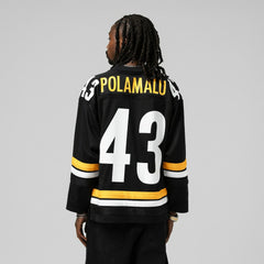 Troy Polamalu Maxxed Out Fashion Hockey Jersey - Pittsburgh Steelers