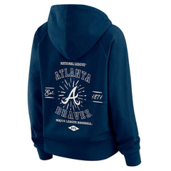 MLB Atlanta Braves WEAR by Erin Andrews Women's Vintage Full-Zip Raglan Hoodie