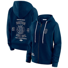MLB Boston Red Sox WEAR by Erin Andrews Women's Vintage Full-Zip Raglan Hoodie