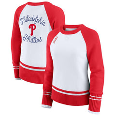 MLB Philadelphia Phillies WEAR by Erin Andrews Women's Colorblock Raglan Sweater
