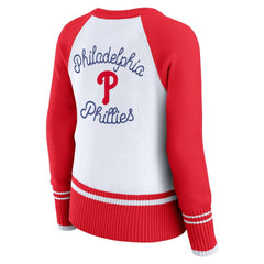 MLB Philadelphia Phillies WEAR by Erin Andrews Women's Colorblock Raglan Sweater