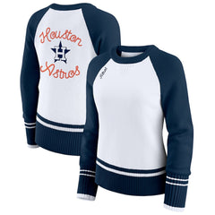 MLB Houston Astros WEAR by Erin Andrews Women's Colorblock Raglan Sweater