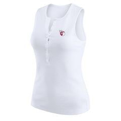 MLB Cleveland Guardians WEAR by Erin Andrews Women's Rib-Knit Henley Tank Top