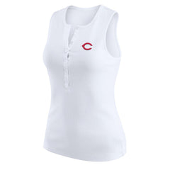 MLB Cincinnati Reds WEAR by Erin Andrews Women's Rib-Knit Henley Tank Top