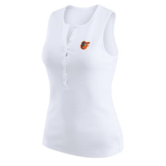 MLB Baltimore Orioles WEAR by Erin Andrews Women's Rib-Knit Henley Tank Top