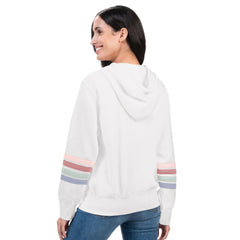 MLB San Diego Padres G-III 4Her by Carl Banks Women's Naamah Sleeve Stripe Fleece Full-Zip Hoodie