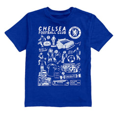 Chelsea Vive La Fete Youth Impressions Artwork T-Shirt - Blue