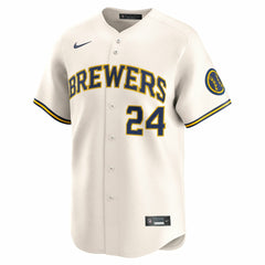 MLB William Contreras Milwaukee Brewers Nike Home Limited Player Jersey