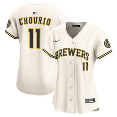 MLB Jackson Chourio Milwaukee Brewers Nike Women's Home Limited Player Jersey