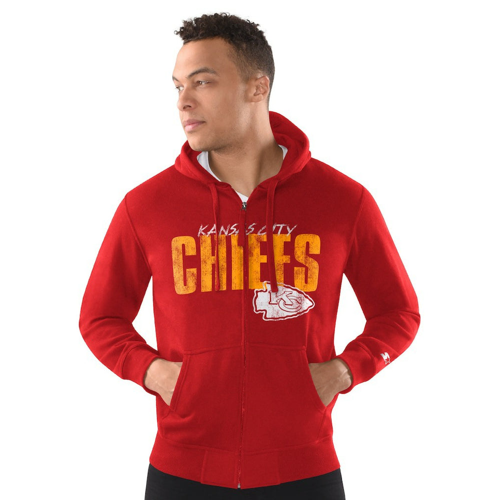 Starter Distressed Classic Full-Zip Hoodie - Kansas City Chiefs