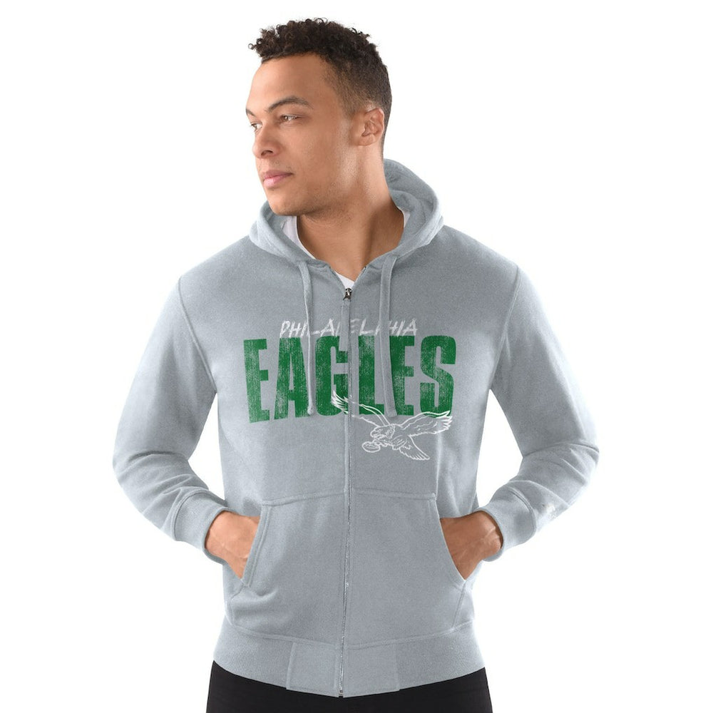 Starter Distressed Classic Full-Zip Hoodie - Philadelphia Eagles
