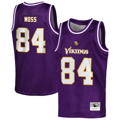 Randy Moss Youth Retired Player NFL Basketball Fashion Jersey - Minnesota Vikings