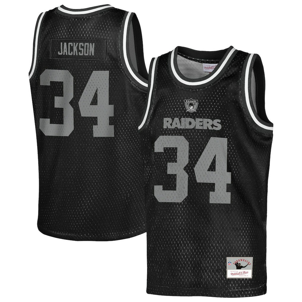 Bo Jackson Youth Retired Player NFL Basketball Fashion Jersey - Las Vegas Raiders