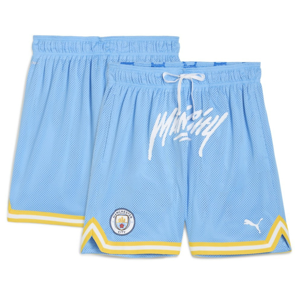 Manchester City 2025 FIFA Club World Cup Hoops Reversible Shorts - Puma Light Blue