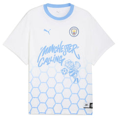 Manchester City 2025 FIFA Club World Cup Hoops T-Shirt - Puma White