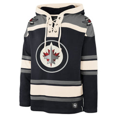 NHL Navy Winnipeg Jets '47 Superior Lacer Hoodie