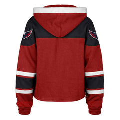 NHL Red Washington Capitals '47 Women's Cropped Lacer Hoodie